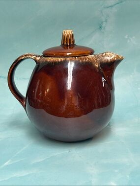 Vintage Hull Pottery Brown Drip Glaze Teapot With Lid Oven Proof USA Tea Pot